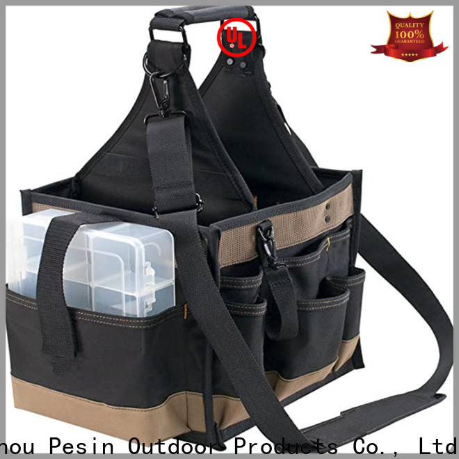 Custom black tool bag polyester fabric for tradesmen