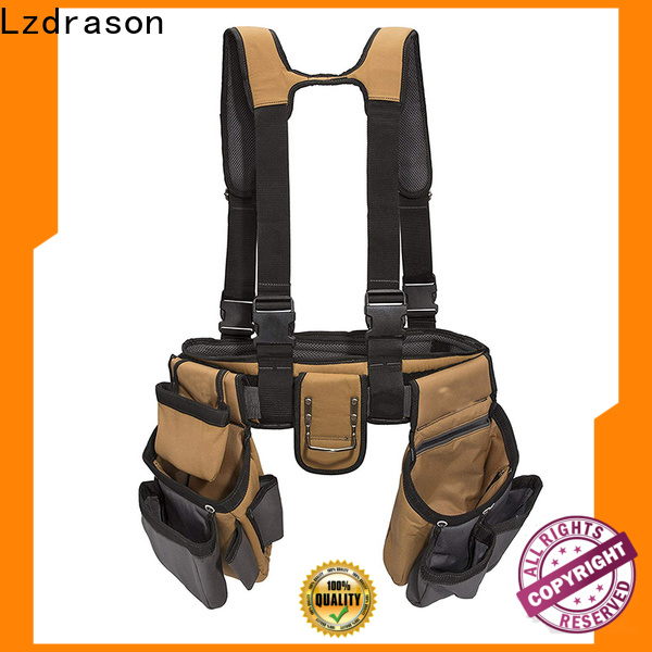 Lzdrason Custom tool belt with shoulder straps Ergonomic design for carpenter