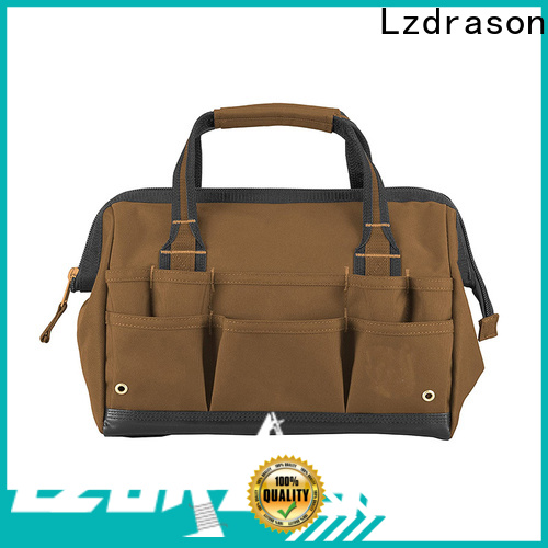 Lzdrason Custom leather tool pouch suspenders polyester fabric for carpenter