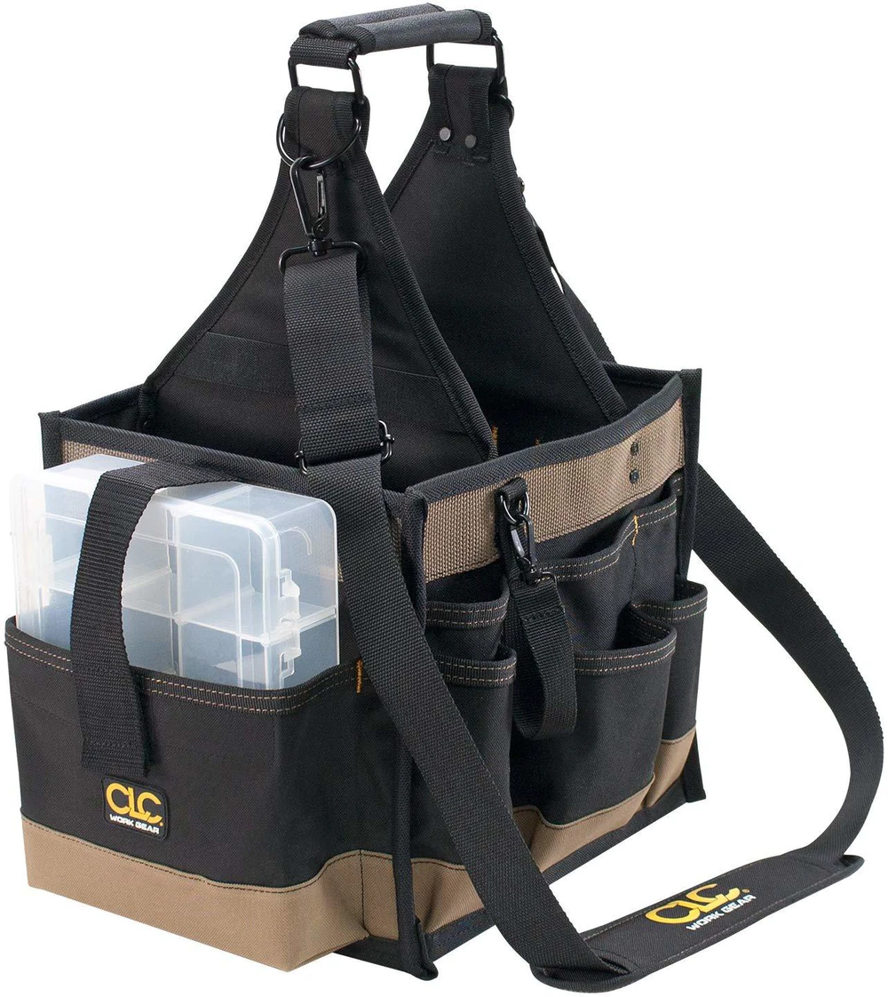 tool tote bag with handle and shoulder strap