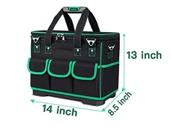 Green tool bag double layer fabric waterproof large storage bag