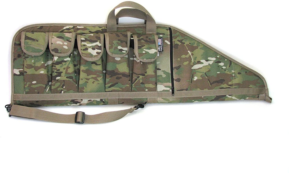 Tactical rifle gun cases with cover