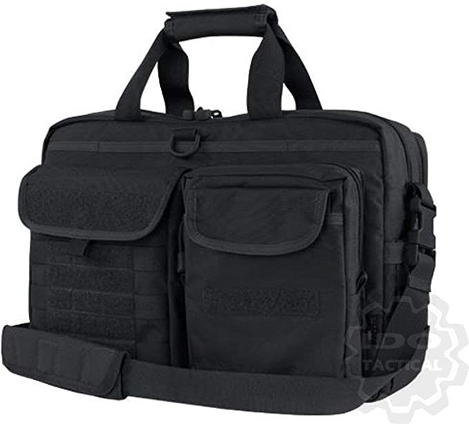 tactical briefcase with two zipped mesh pockets Hook-and-loop panel