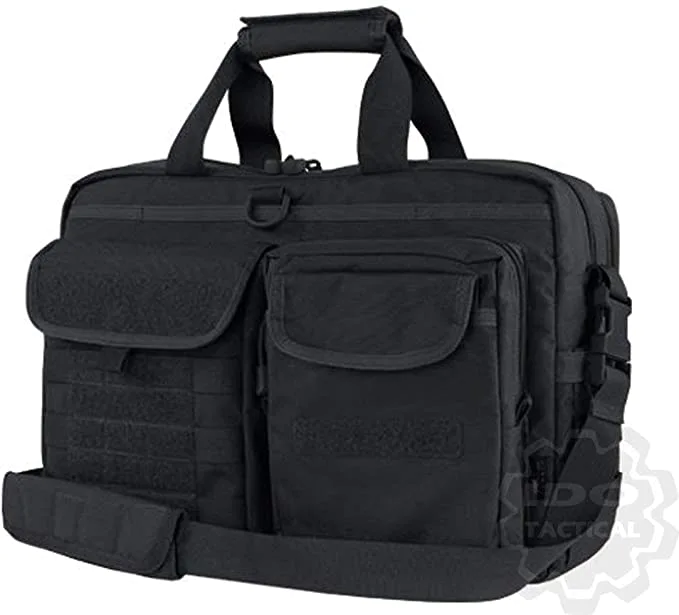 tactical briefcase with two zipped mesh pockets Hook-and-loop panel