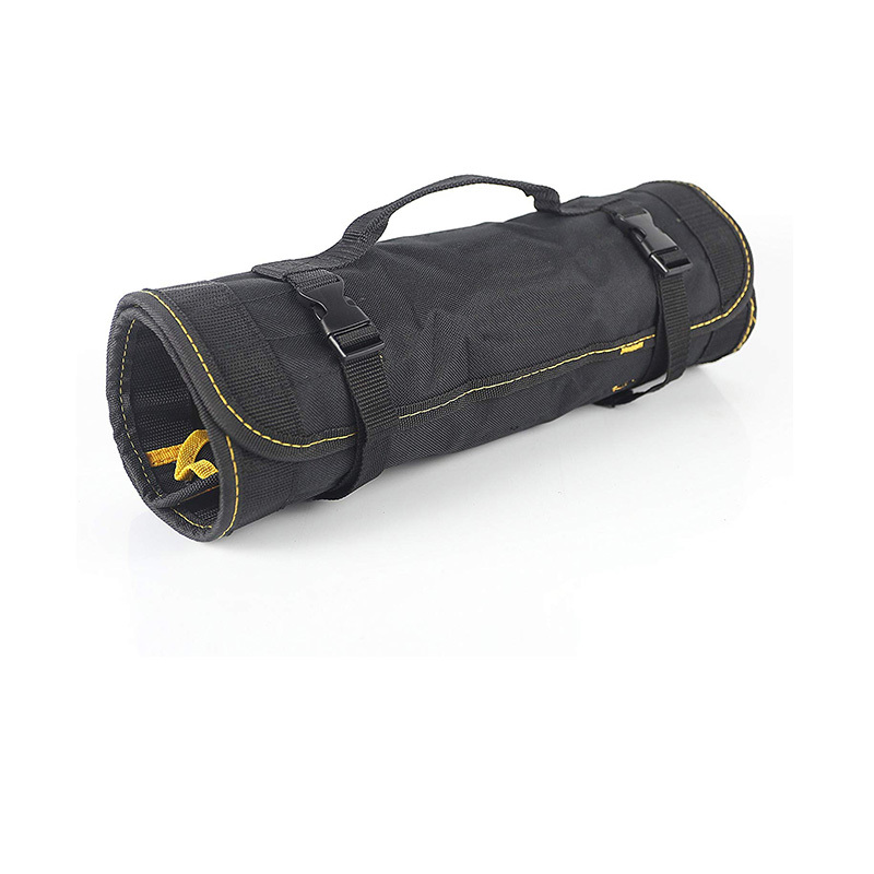 TB1917 black polyester  roll tool bag with handle and easy to carry made in Burma