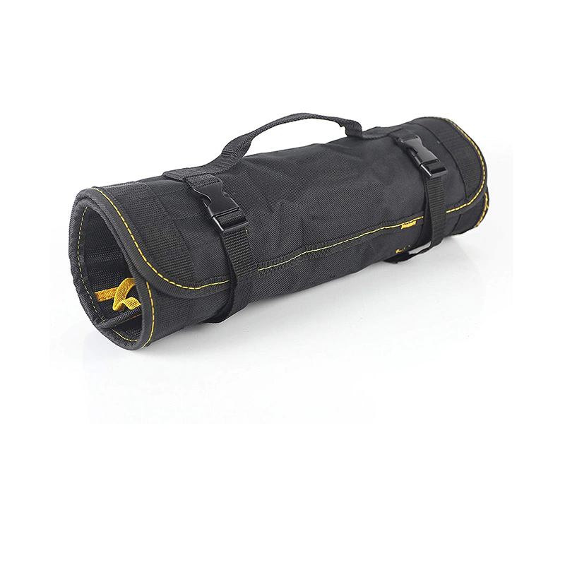 TB1917 black polyester  roll tool bag with handle and easy to carry made in Burma
