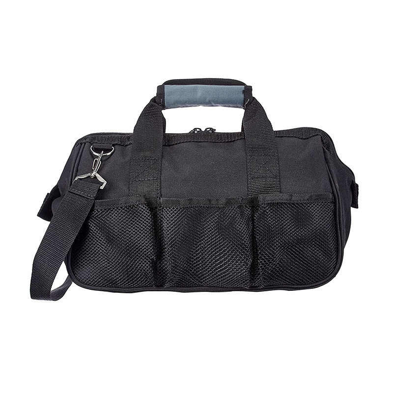 TB1920 600D polyester handle tool bags with shoulder strap black color