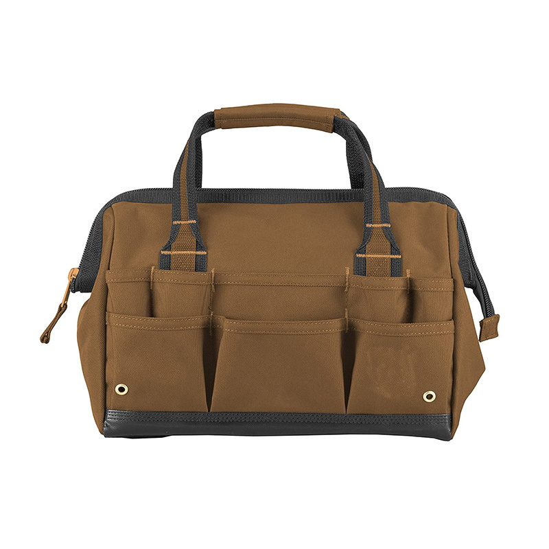 TB1921 canvas tool bag with large and multi-pockets and leather waterproof bottom