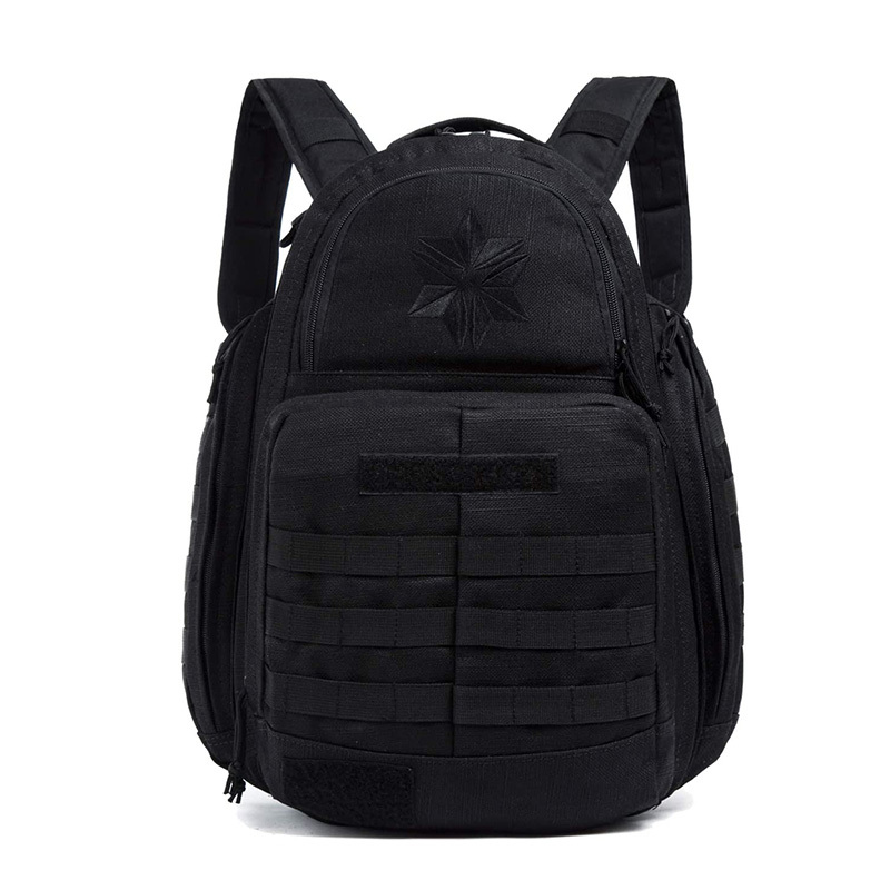PS-TB 2019 Tactical Backpacks Hunting Molle Hiking Daypack Camping Multi-Space with black polyester
